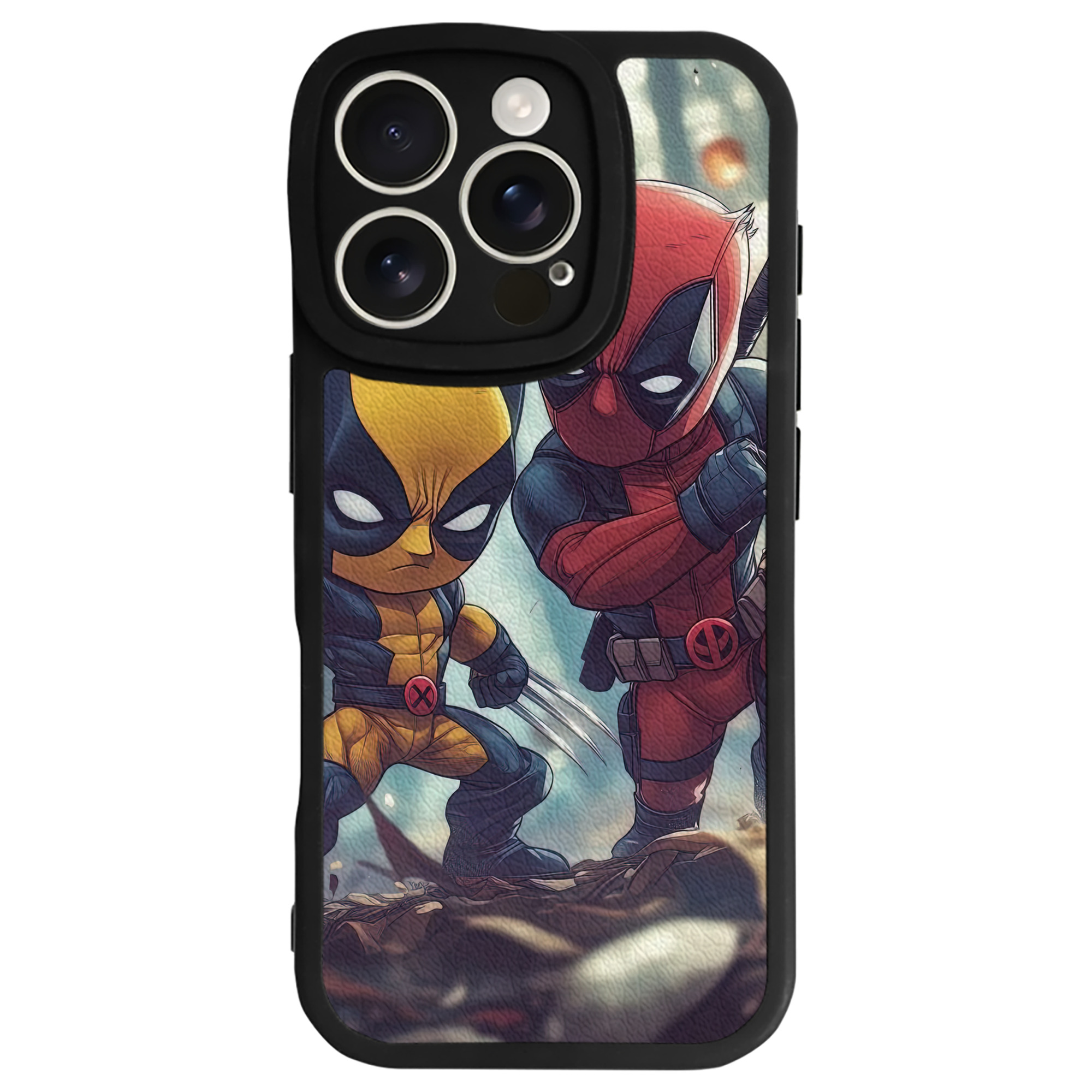 （画像用） Deadpool デッドプール 【iPhone 16シリーズ対応】シリコンスマホケース（レザー調） 材質：シリコン